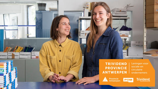 Olivia Boeykens en Linde Luyten van Redopapers lanceren een crowdfundingcampagne via Trividend Provincie Antwerpen