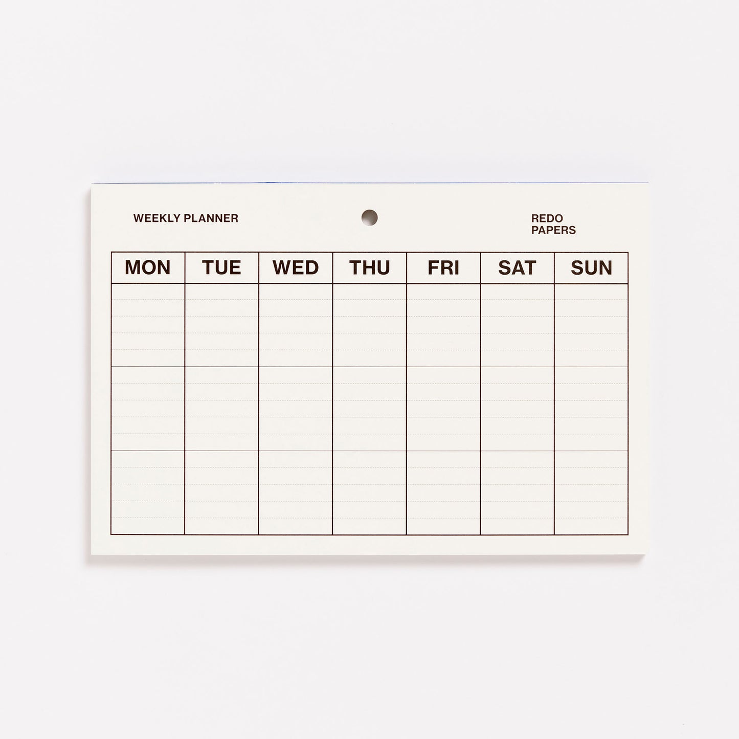 Get a clear weekly overview at a glance with the weekly planner.