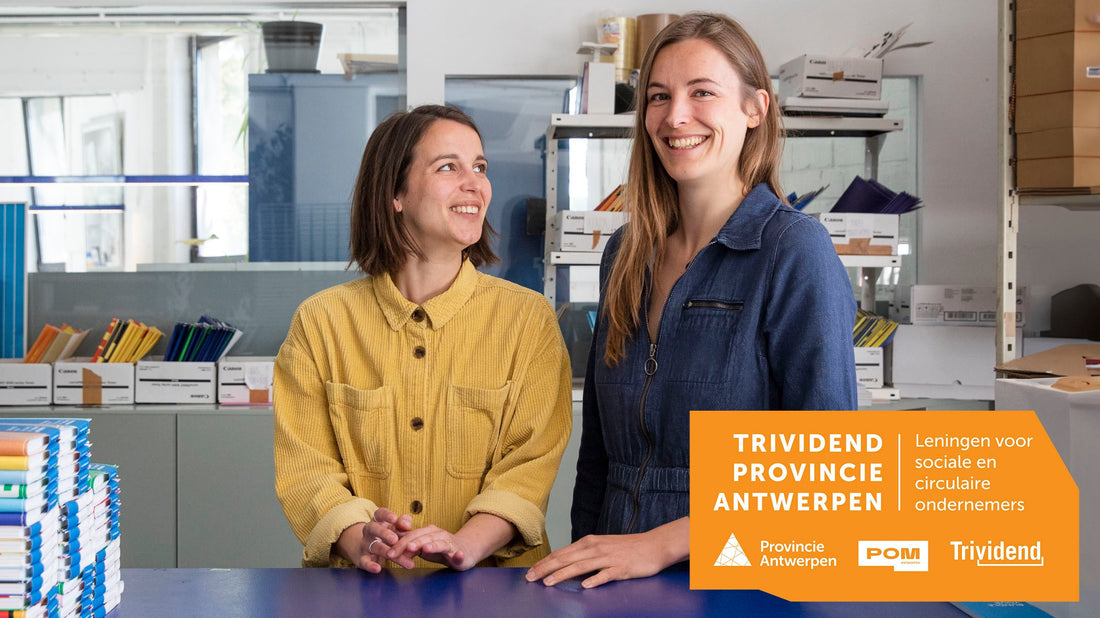 Olivia Boeykens en Linde Luyten van Redopapers lanceren een crowdfundingcampagne via Trividend Provincie Antwerpen