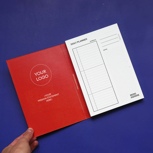 Dagplanner met gepersonaliseerde cover