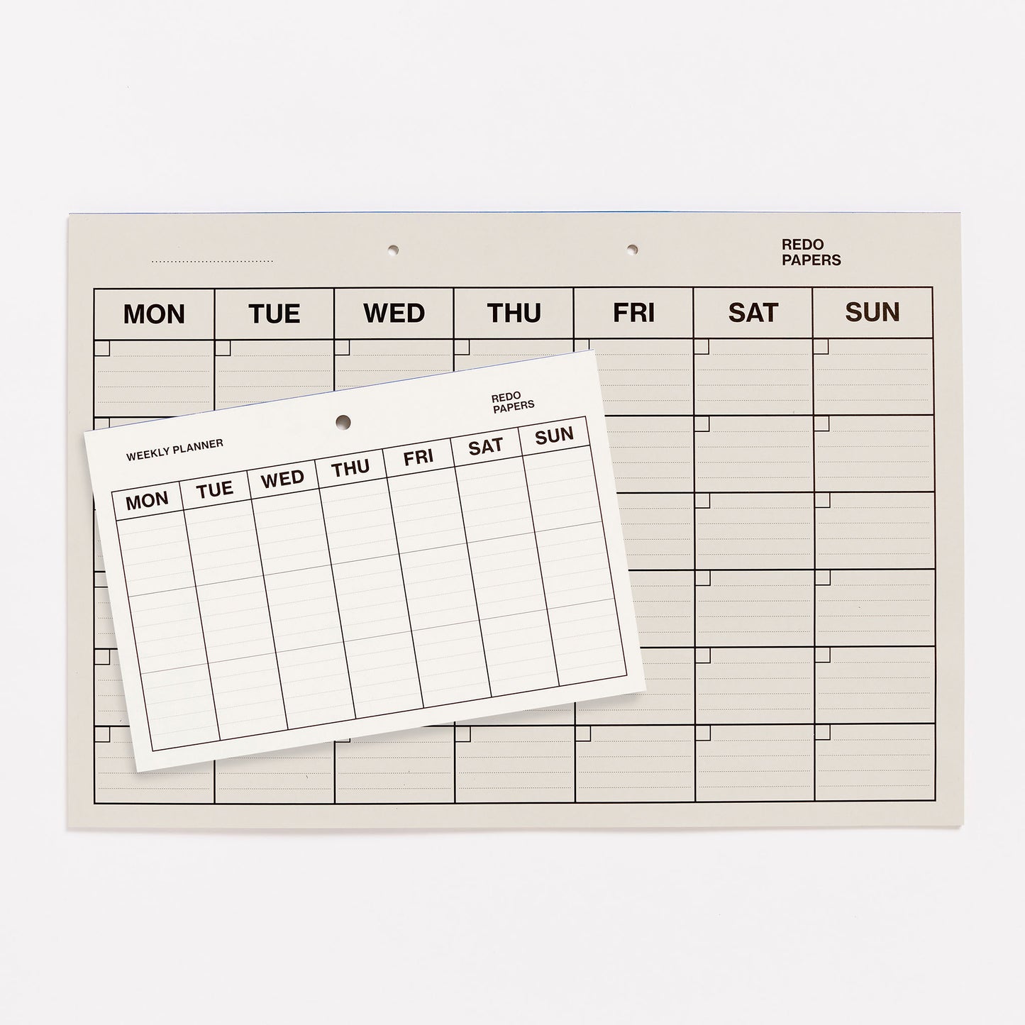 Double your productivity with a monthly and weekly planner.