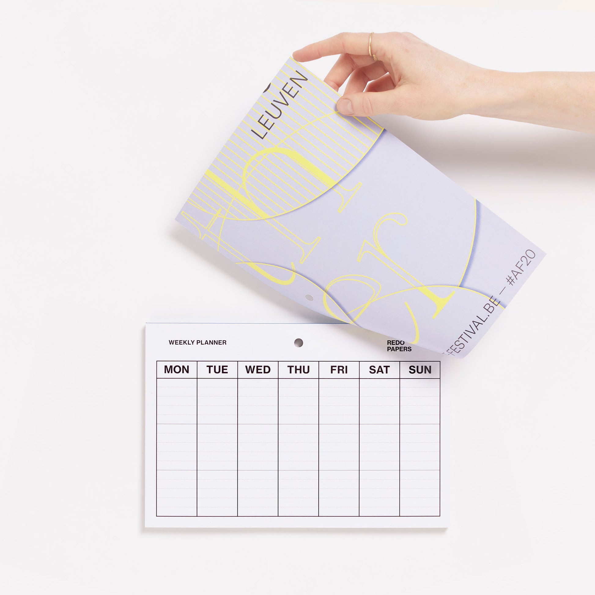 The weekly planner gives you a new opportunity each week and an original print.